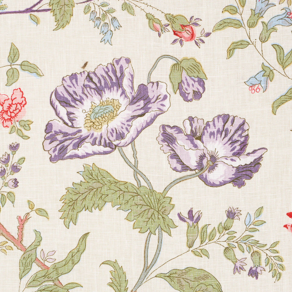 Schumacher Giselle Floral Ivory Fabric Sample 181900