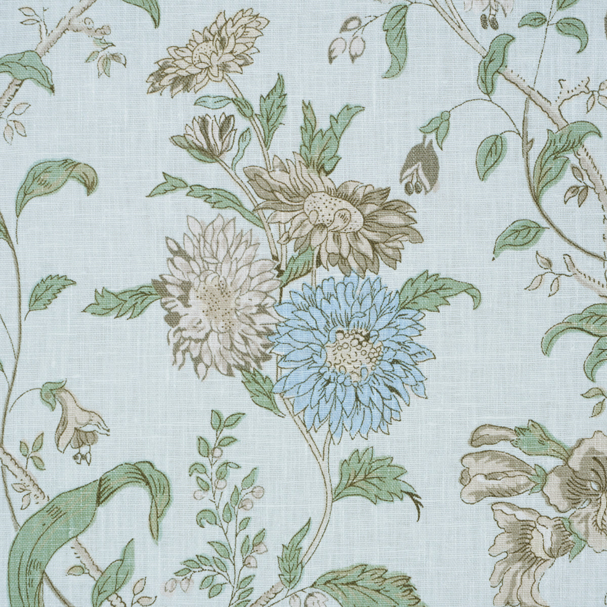 Schumacher Giselle Floral Sky Fabric Sample 181901