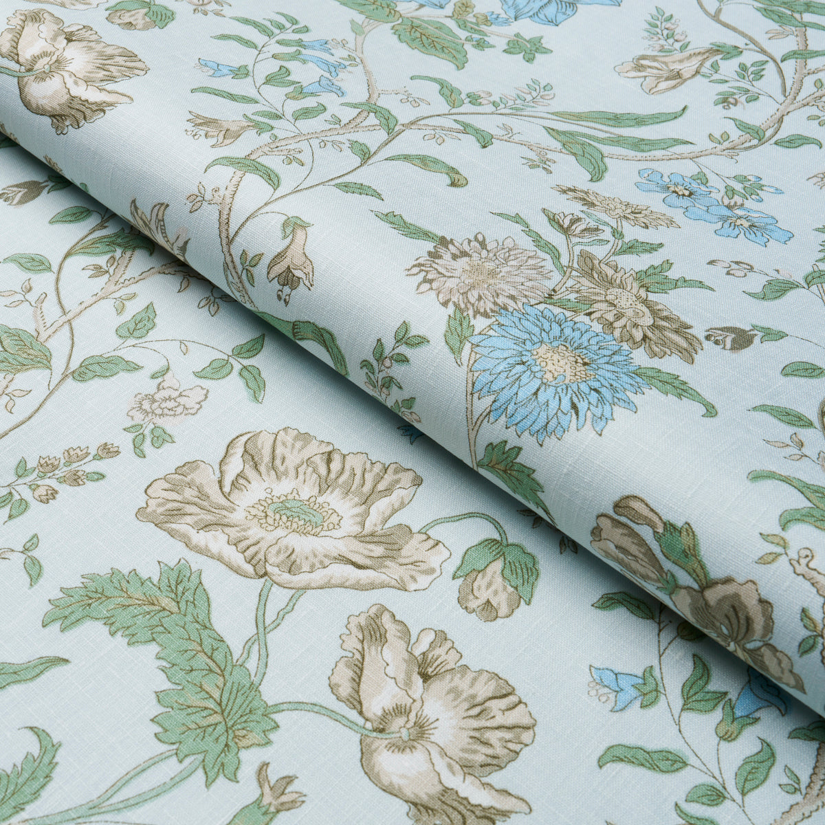 Schumacher Giselle Floral Sky Fabric 181901