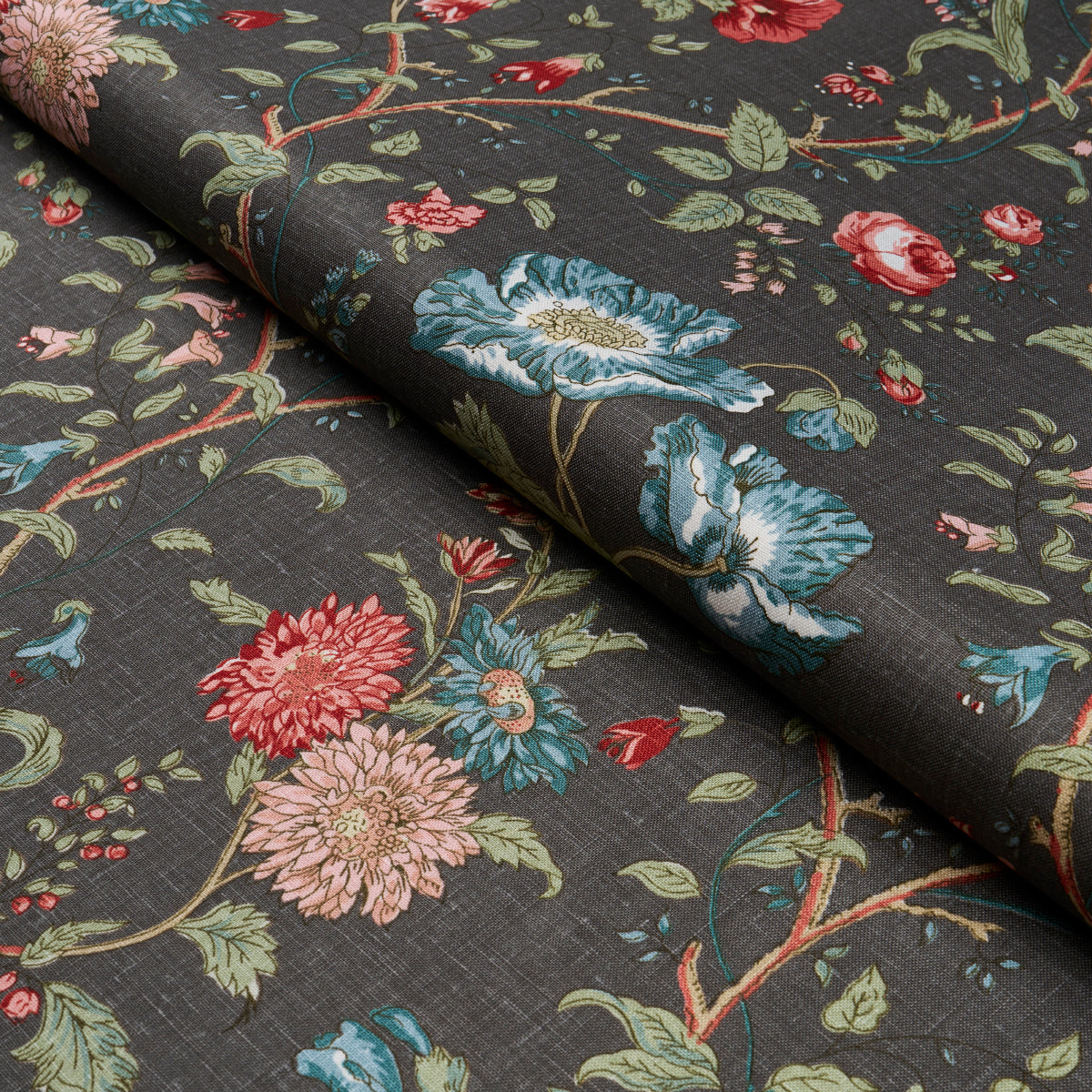 Schumacher Giselle Floral Noir Fabric 181902