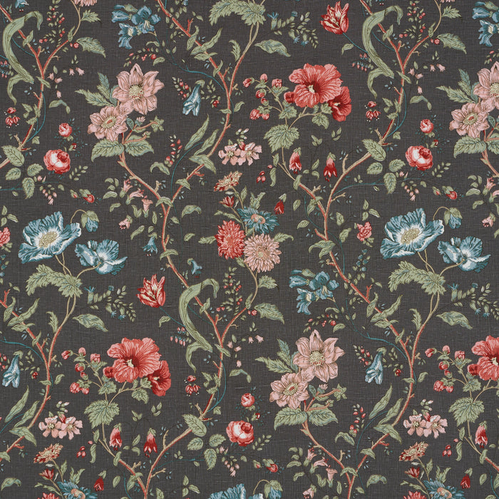 Schumacher Giselle Floral Noir Fabric Sample 181902