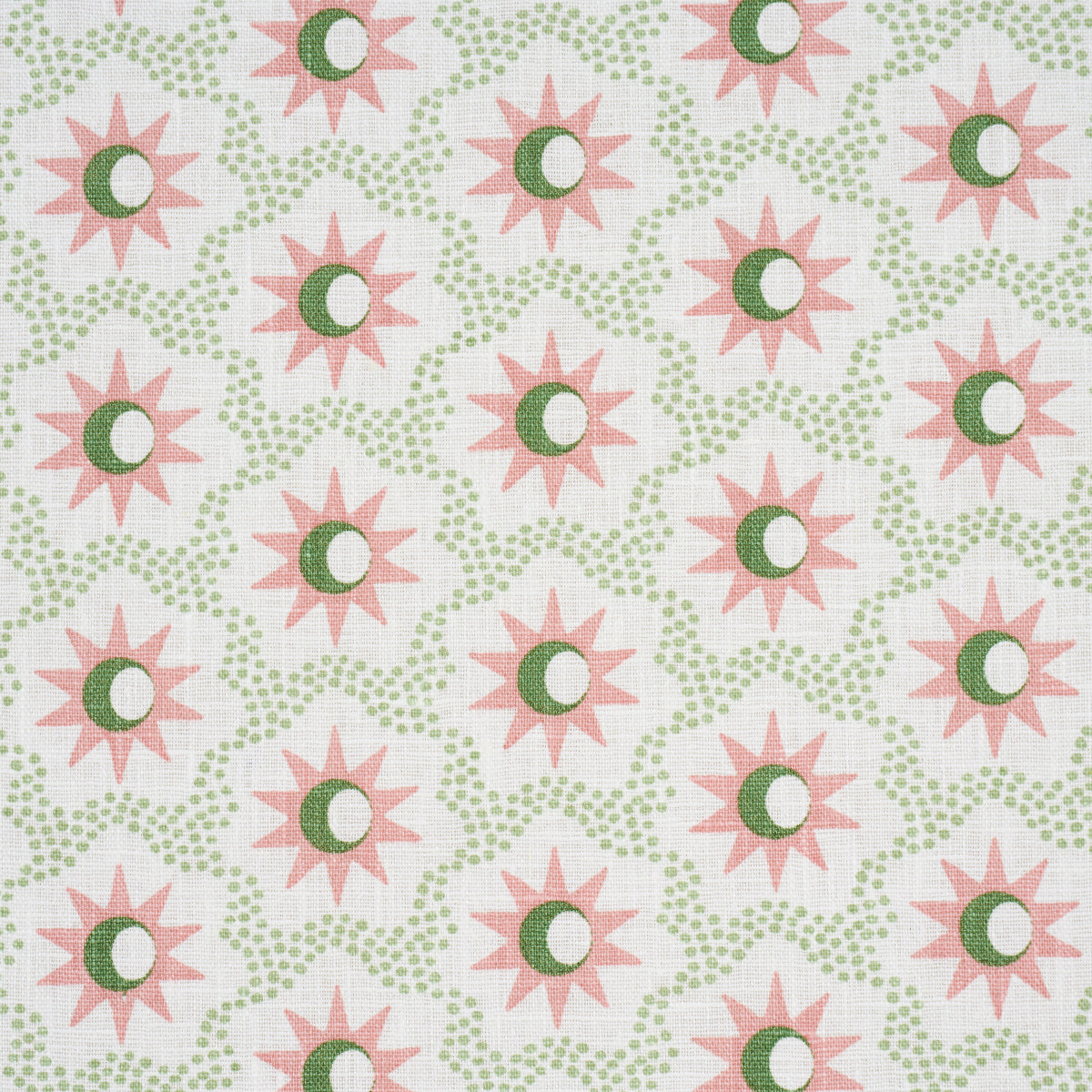 Schumacher Lucie Pink & Green Fabric 181940