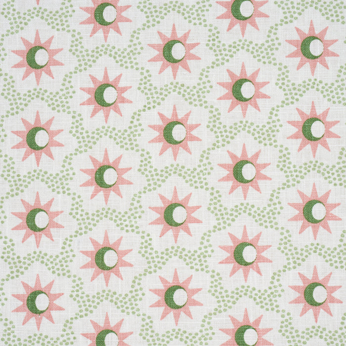 Schumacher Lucie Pink & Green Fabric 181940