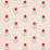 Schumacher Forget Me Nots Red On Pink Fabric Sample 181980