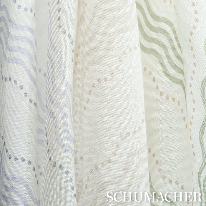 Schumacher Margot Linen Sheer Green Fabric Sample 182010