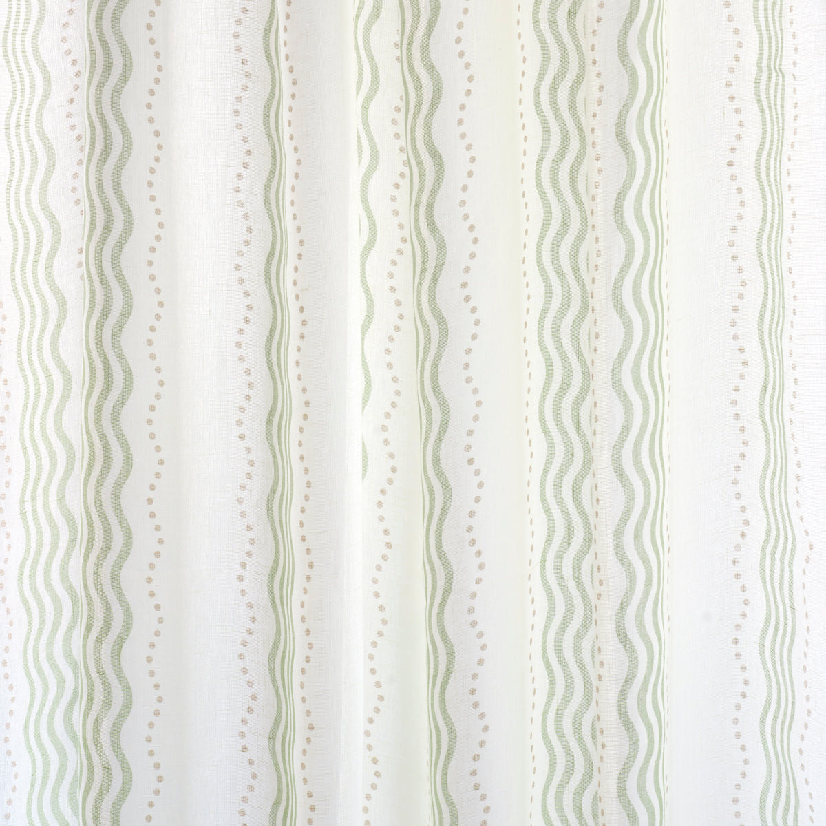 Schumacher Margot Linen Sheer Green Fabric Sample 182010