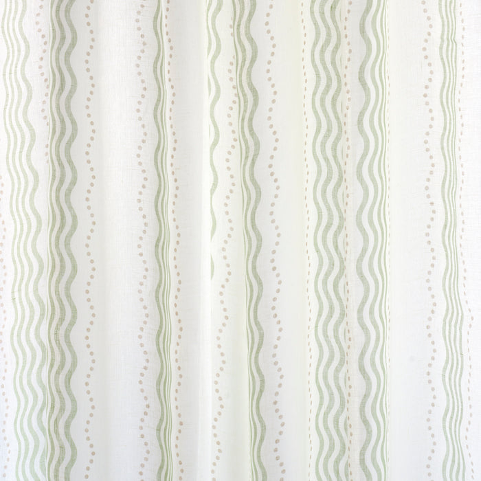 Schumacher Margot Linen Sheer Green Fabric Sample 182010