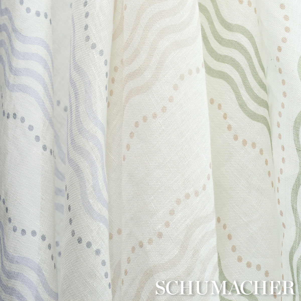 Schumacher Margot Linen Sheer Blue Fabric 182011