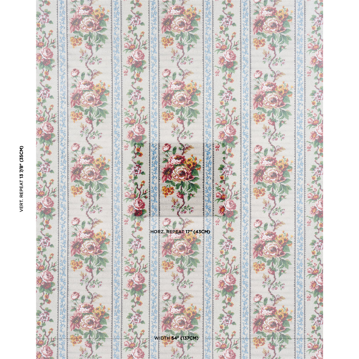 Schumacher Elizabeth Chintz Rose Fabric 182040