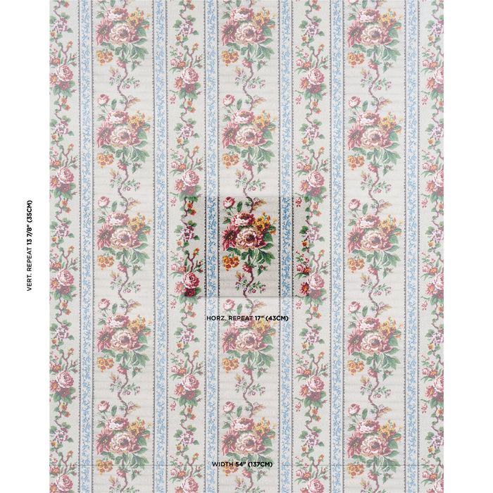 Schumacher Elizabeth Chintz Rose Fabric 182040