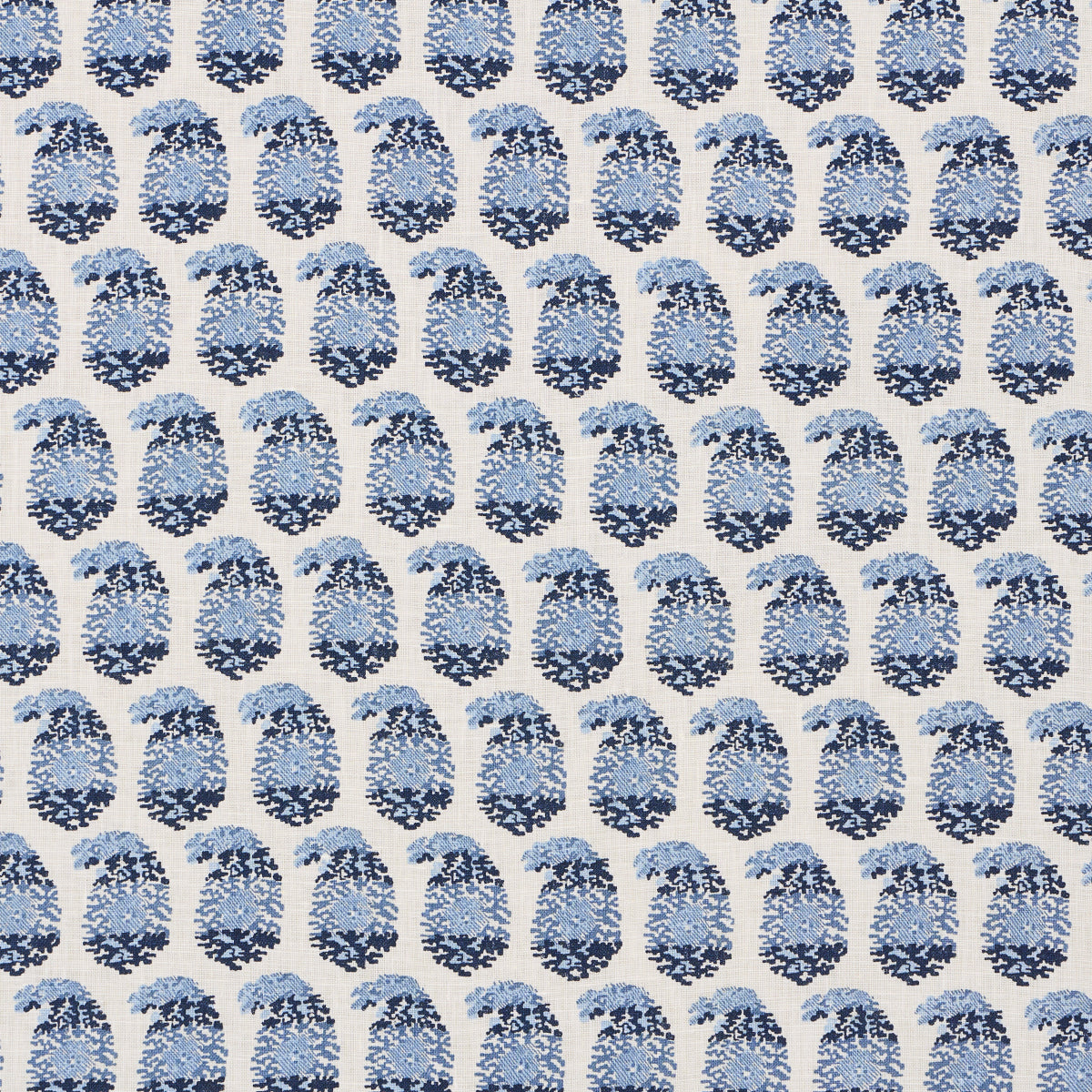 Schumacher Terry Blue & Navy Fabric 182060