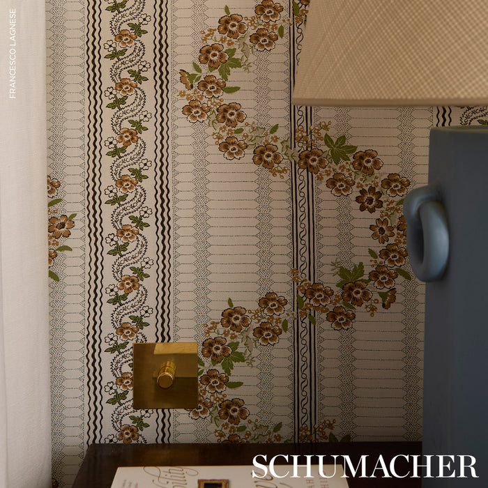 Schumacher Serena Garland Ochre Fabric 182071