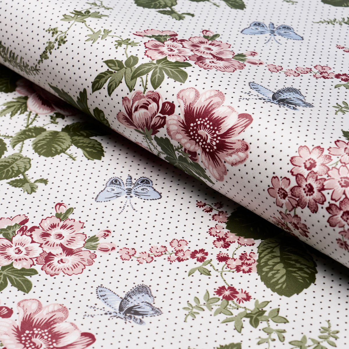 Schumacher Sibyl Chintz Rose Fabric 182080