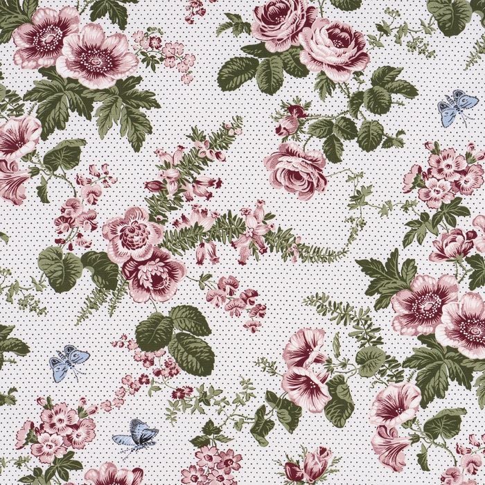 Schumacher Sibyl Chintz Rose Fabric 182080