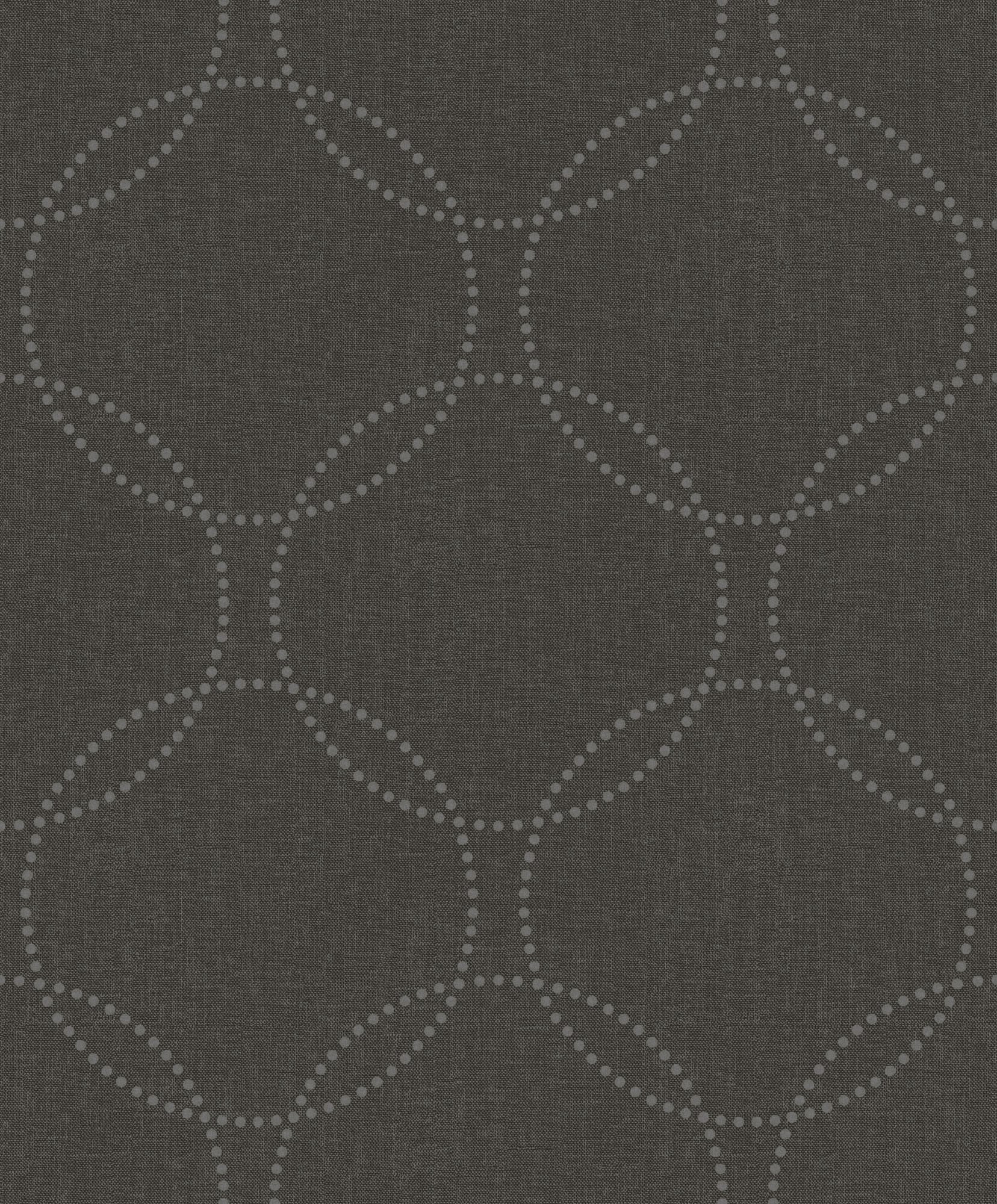 Seabrook Designs Intersecting Circles Charcoal Wallpaper 1821000