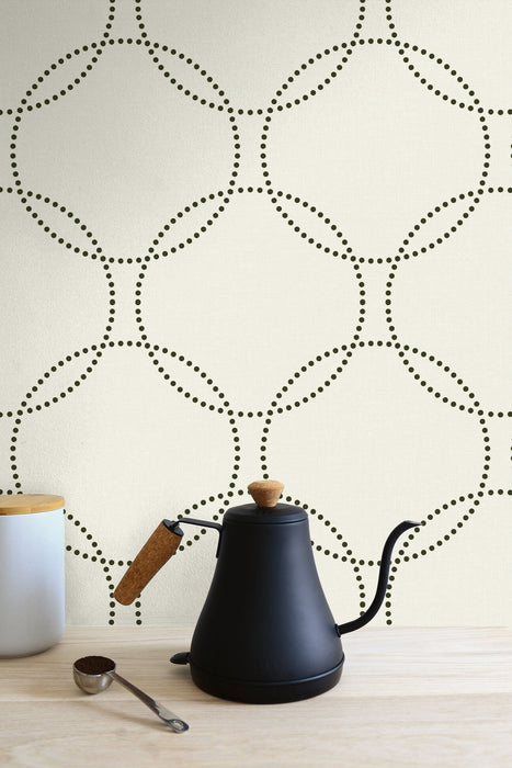 Seabrook Designs Intersecting Circles Ivory Wallpaper 1821010