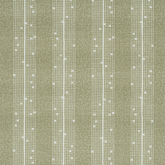 Schumacher Stella Stripe Moss Fabric Sample 182110