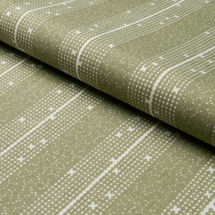 Schumacher Stella Stripe Moss Fabric 182110