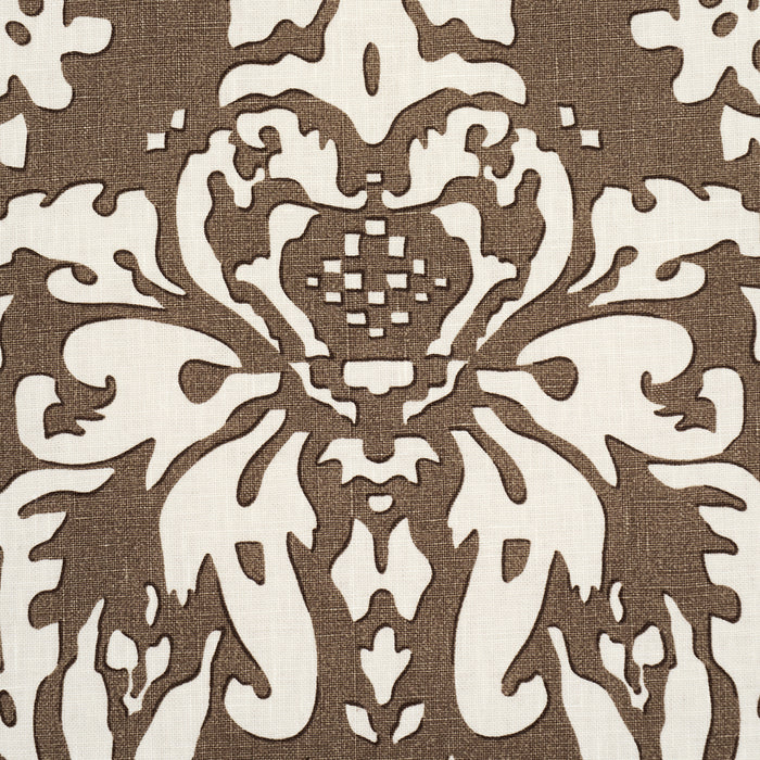 Schumacher Suffolk Damask Brown Fabric 182120