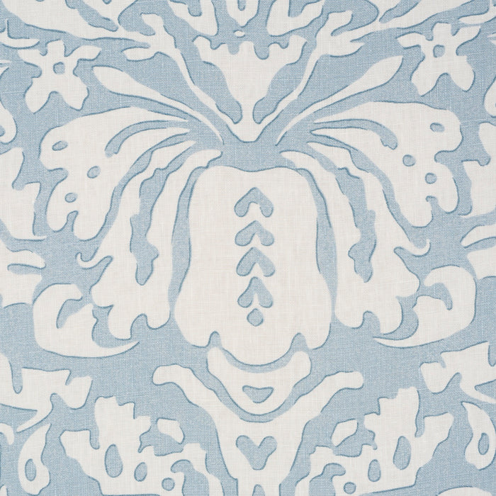 Schumacher Suffolk Damask Blue Fabric 182121