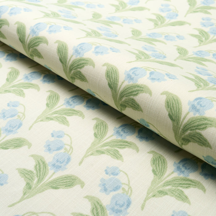 Schumacher Lily Of The Valley Indoor/Outdoor Bluebell Fabric 182141