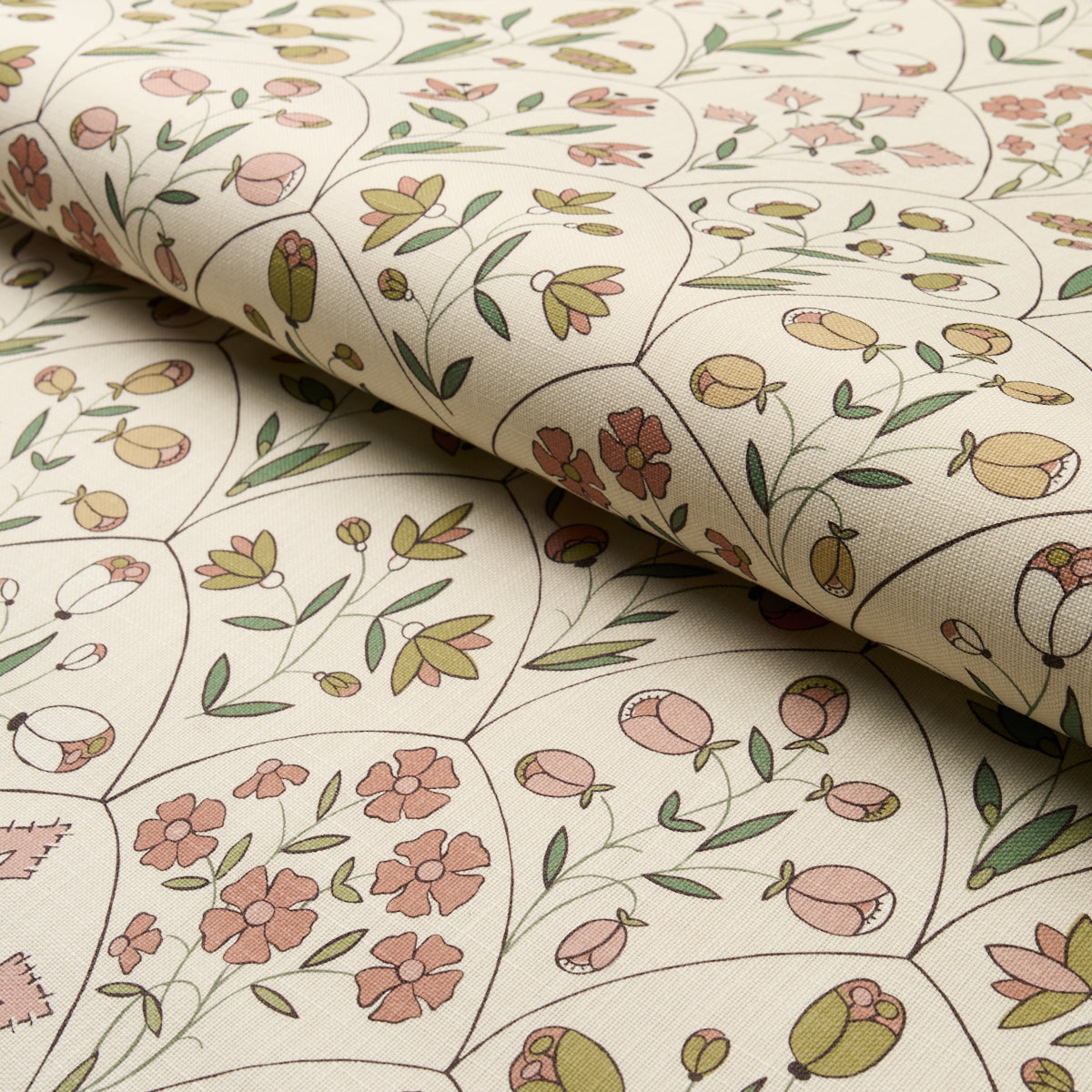 Schumacher Frances Floral Indoor/Outdoor Petal Fabric 182162