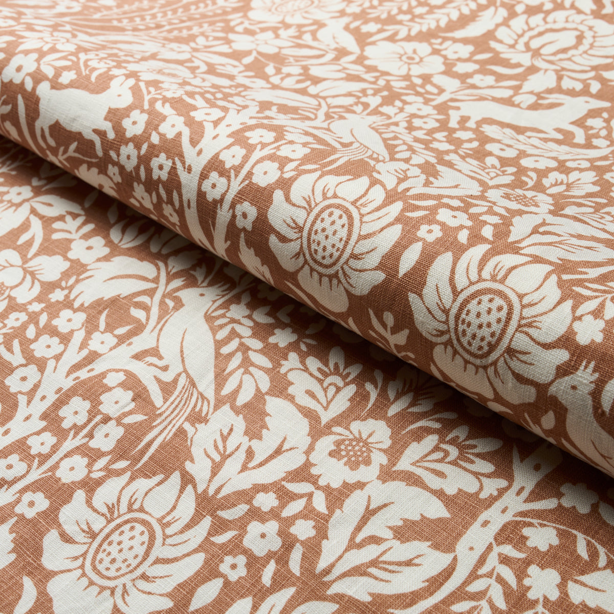 Schumacher Deerfield Spice Fabric Sample 182171