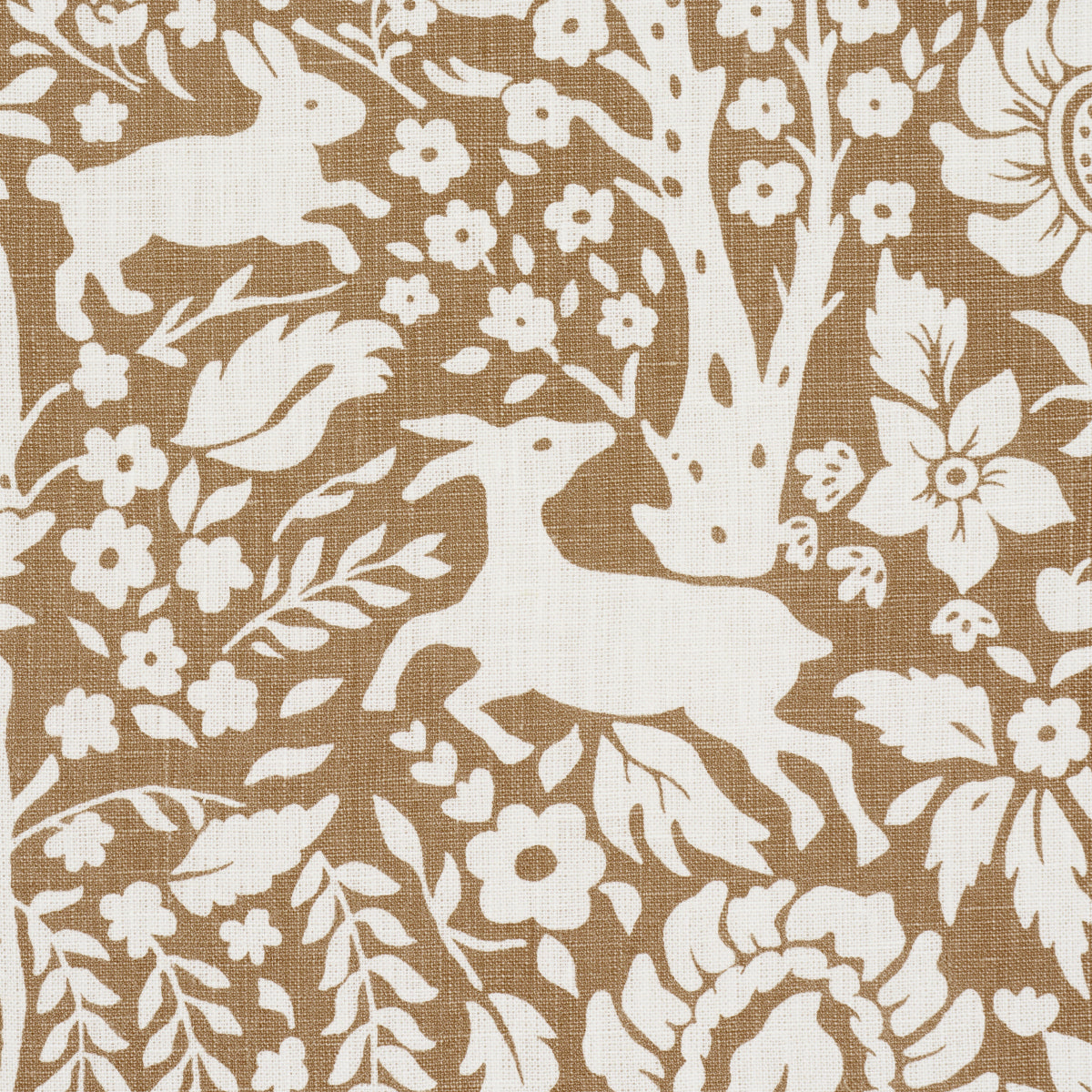 Schumacher Deerfield Mocha Fabric Sample 182172