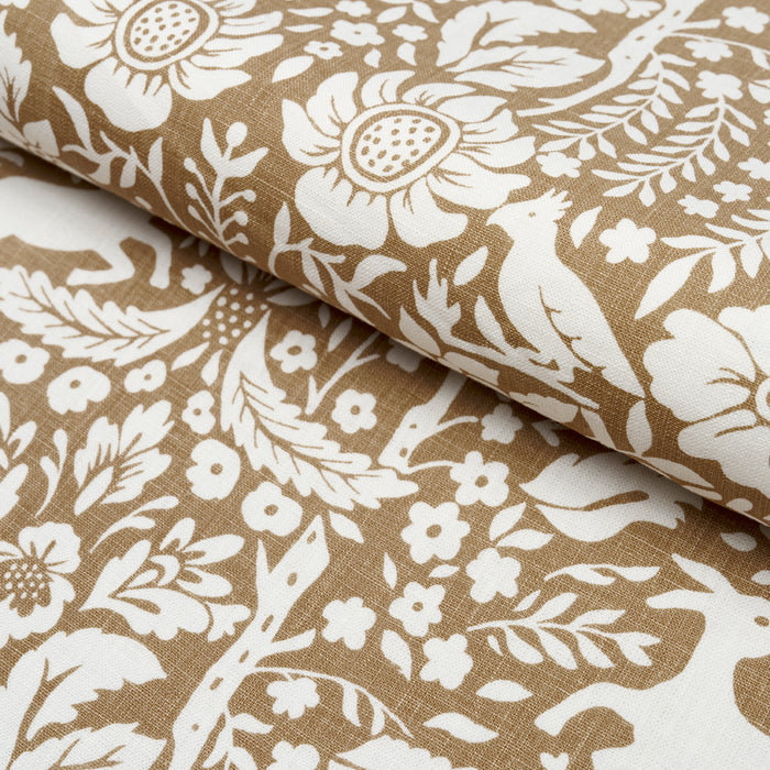 Schumacher Deerfield Mocha Fabric Sample 182172