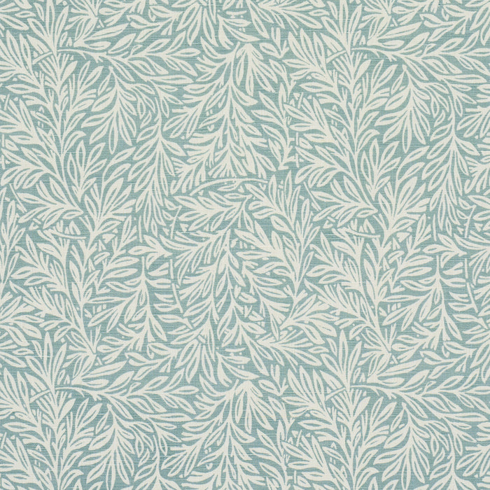 Schumacher Willow Leaf Aqua Fabric 182180