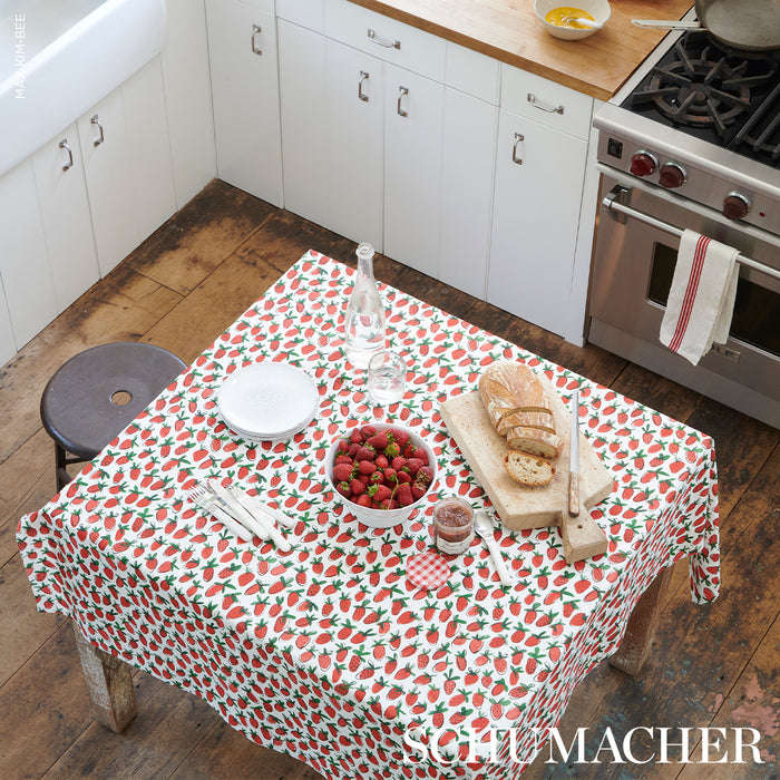 Schumacher Shortcake Indoor/Outdoor Red Fabric Sample 182190