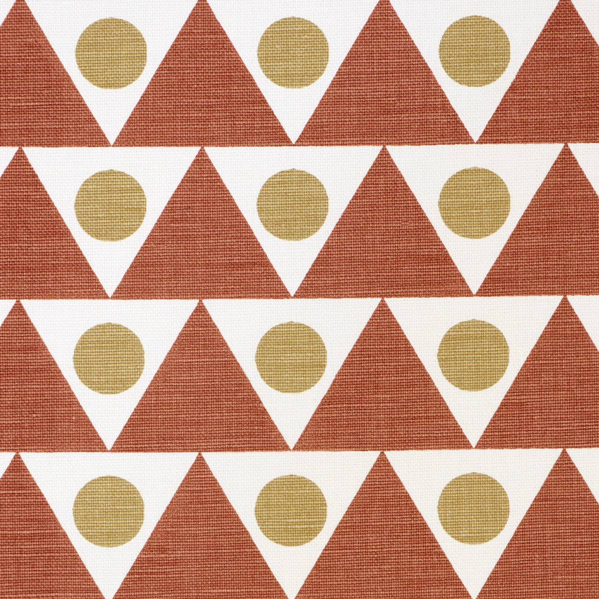 Schumacher Pennant Terracotta Fabric 182222