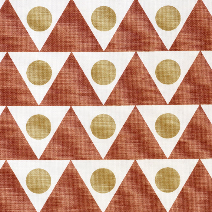 Schumacher Pennant Terracotta Fabric Sample 182222