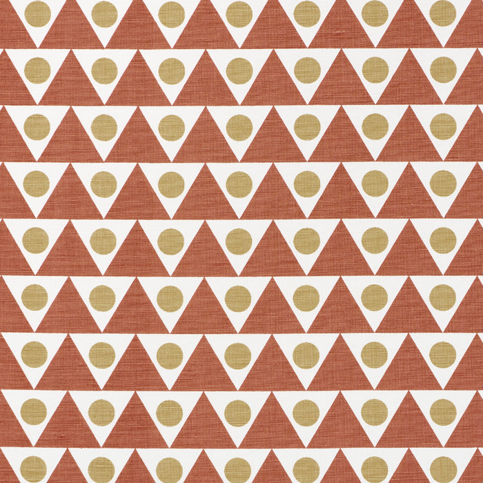 Schumacher Pennant Terracotta Fabric 182222