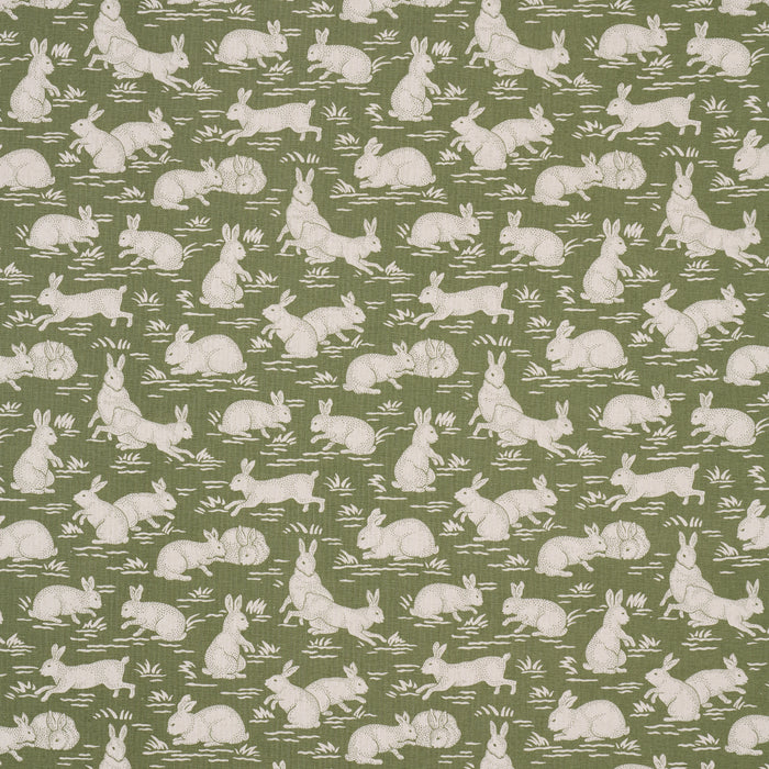 Schumacher Cottontails Moss Fabric Sample 182240