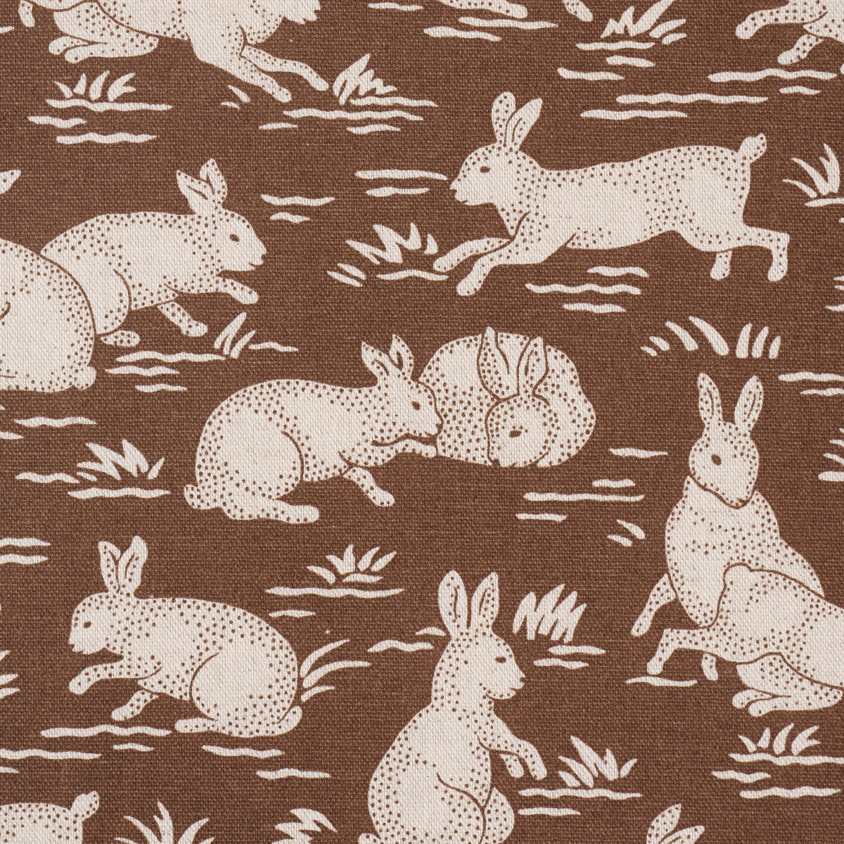 Schumacher Cottontails Chestnut Fabric 182241