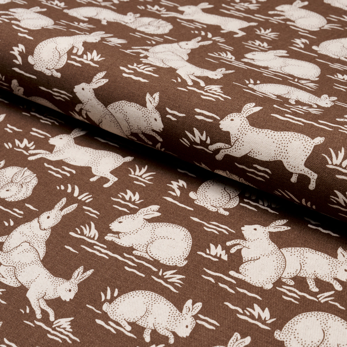 Schumacher Cottontails Chestnut Fabric 182241