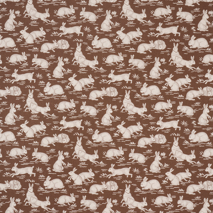 Schumacher Cottontails Chestnut Fabric 182241