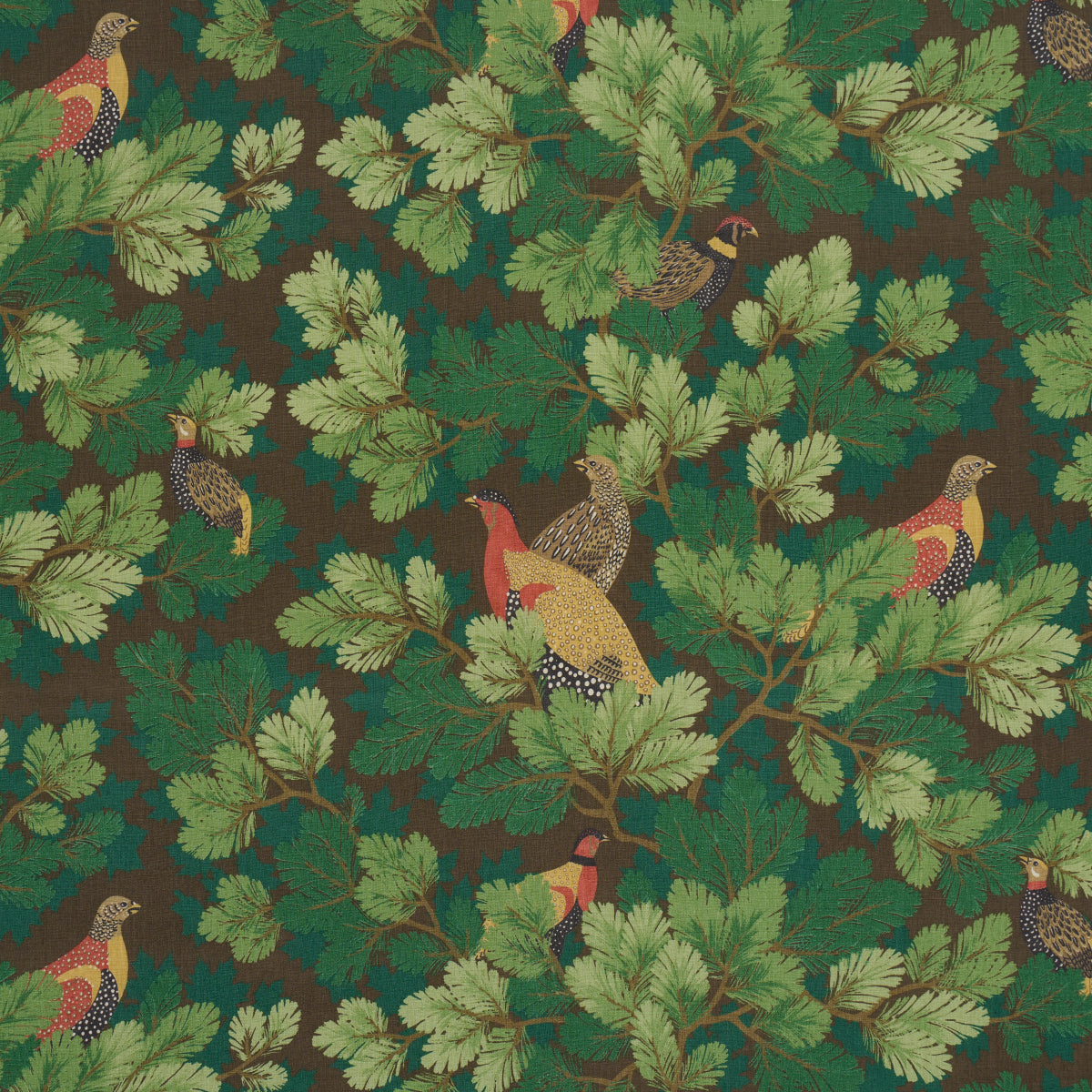 Schumacher Covey Hedge Chestnut Fabric 182251