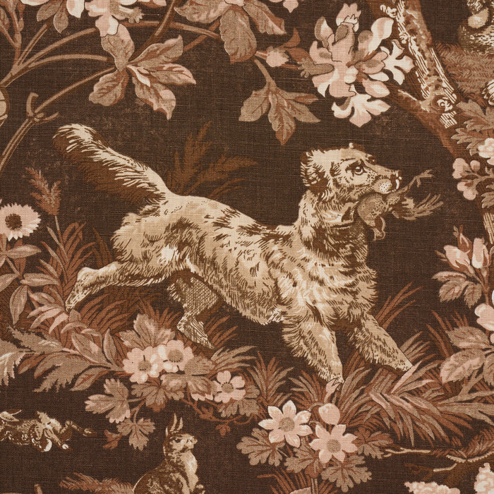 Schumacher Hound Meadow Sepia Fabric 182260