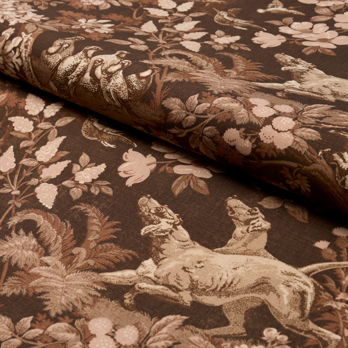 Schumacher Hound Meadow Sepia Fabric 182260