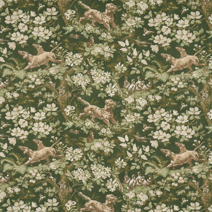 Schumacher Hound Meadow Forest Fabric 182261