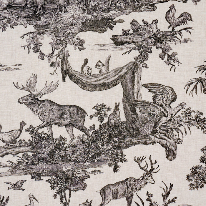 Schumacher Western Toile Carbon Fabric 182270