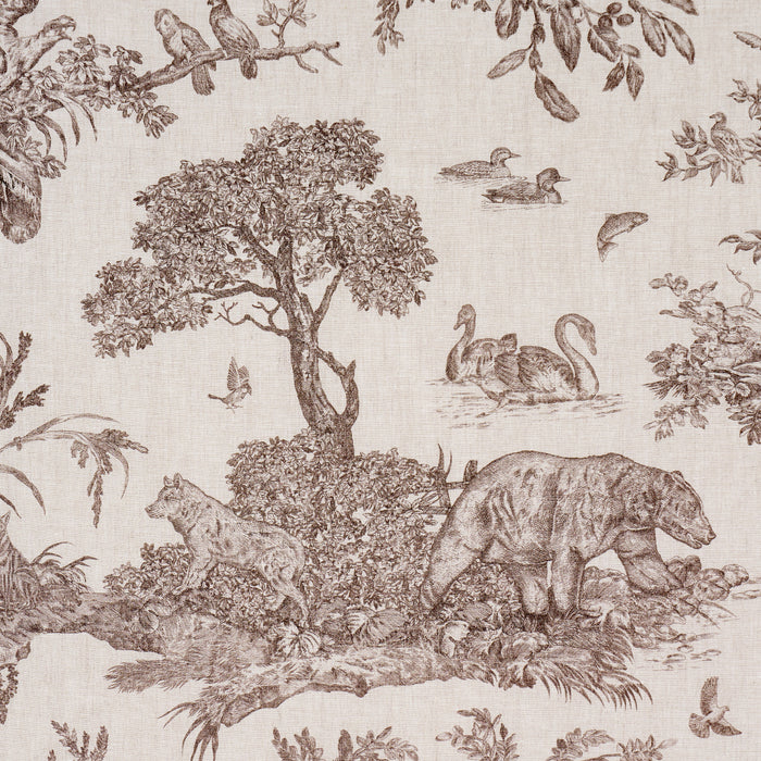 Schumacher Western Toile Sepia Fabric 182271