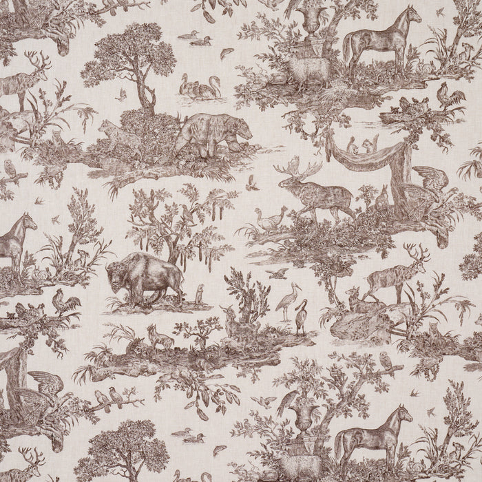 Schumacher Western Toile Sepia Fabric 182271