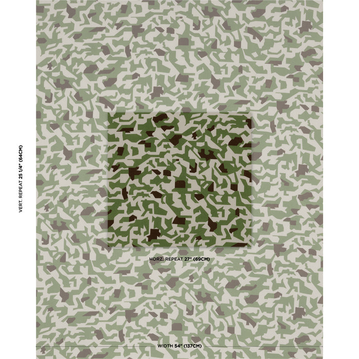 Schumacher Torrey Camo Indoor/Outdoor Forest Fabric Sample 182350