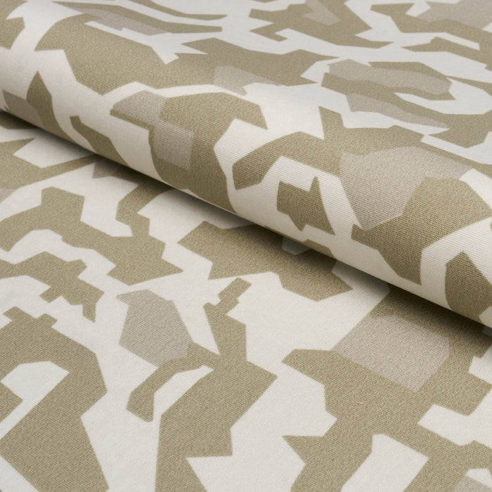 Schumacher Torrey Camo Indoor/Outdoor Fog Fabric Sample 182351