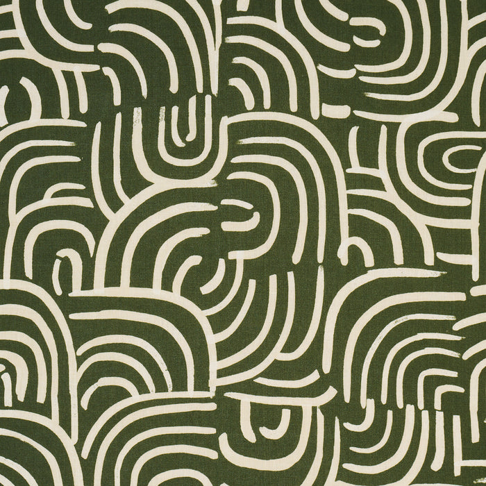 Schumacher New Beat Olive Fabric Sample 182363