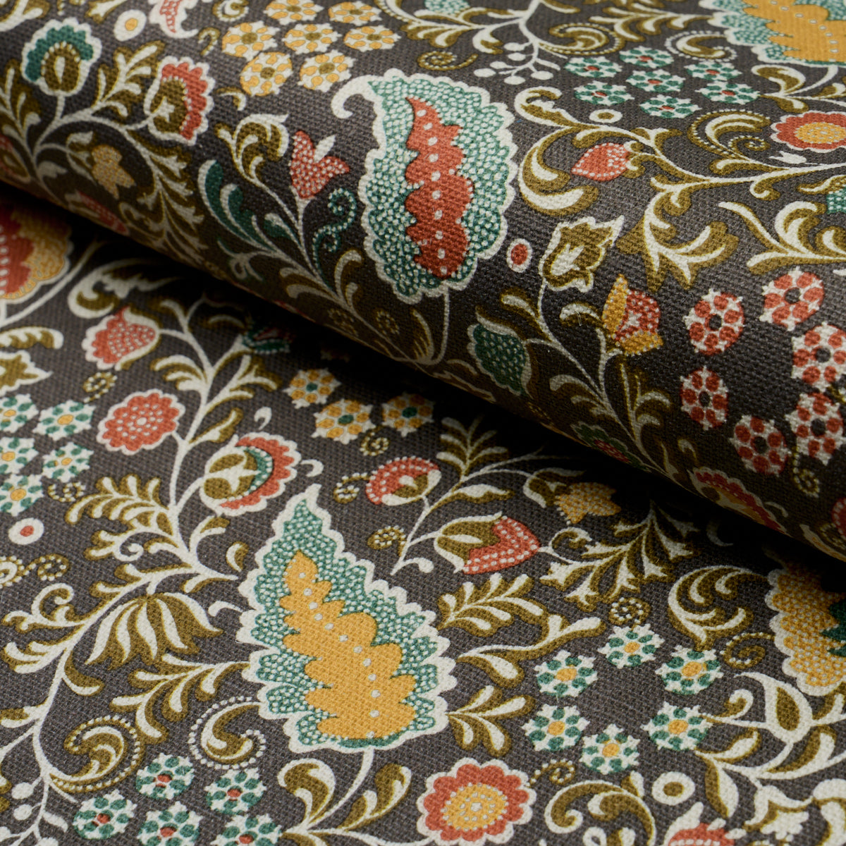 Schumacher Peggy Paisley Graphite Fabric 182430