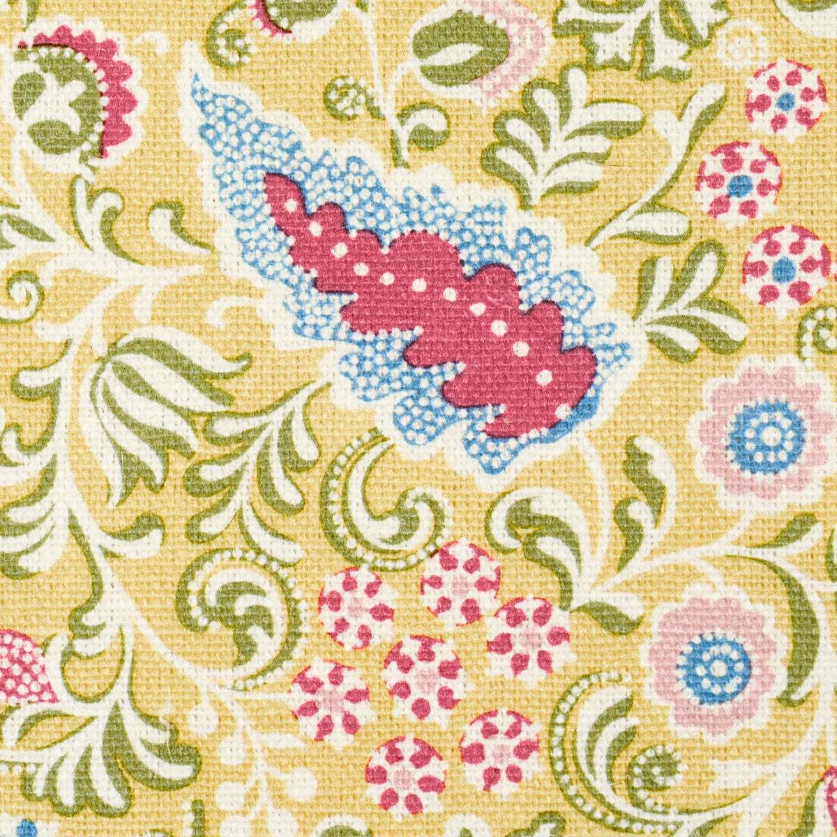 Schumacher Peggy Paisley Lemonade Fabric 182431